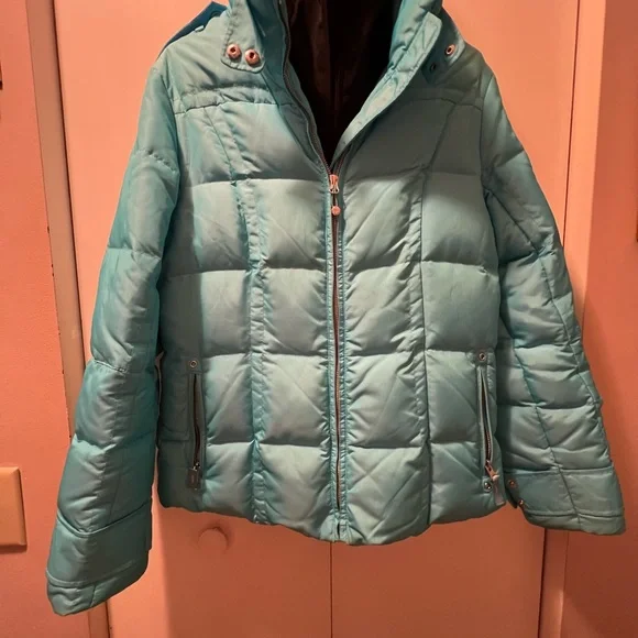 Eddie Bauer Petite Large Puffer Jacket with Crest & Neoprene Hood - Picture 4 of 7